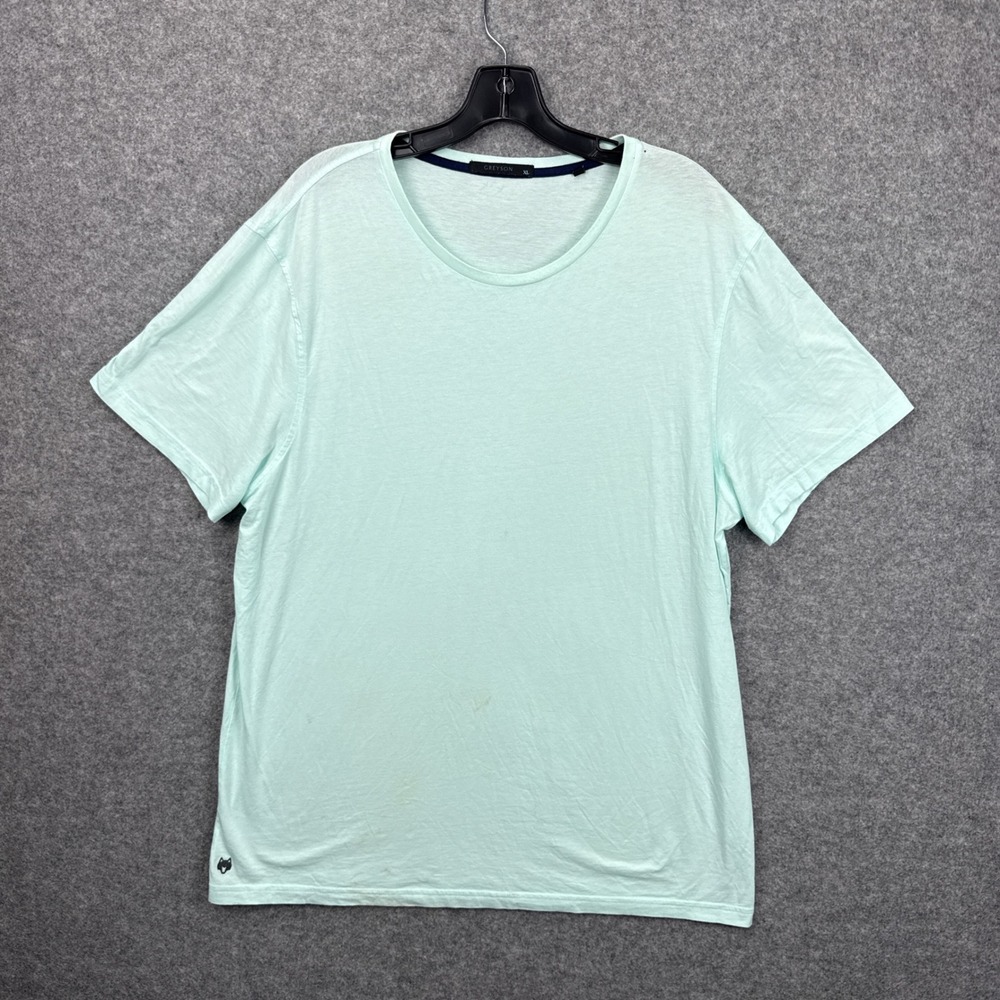 Greyson Mens XL Short Sleeve Crew Neck T-Shirt Mint Green Wolf Logo Logo Tee
